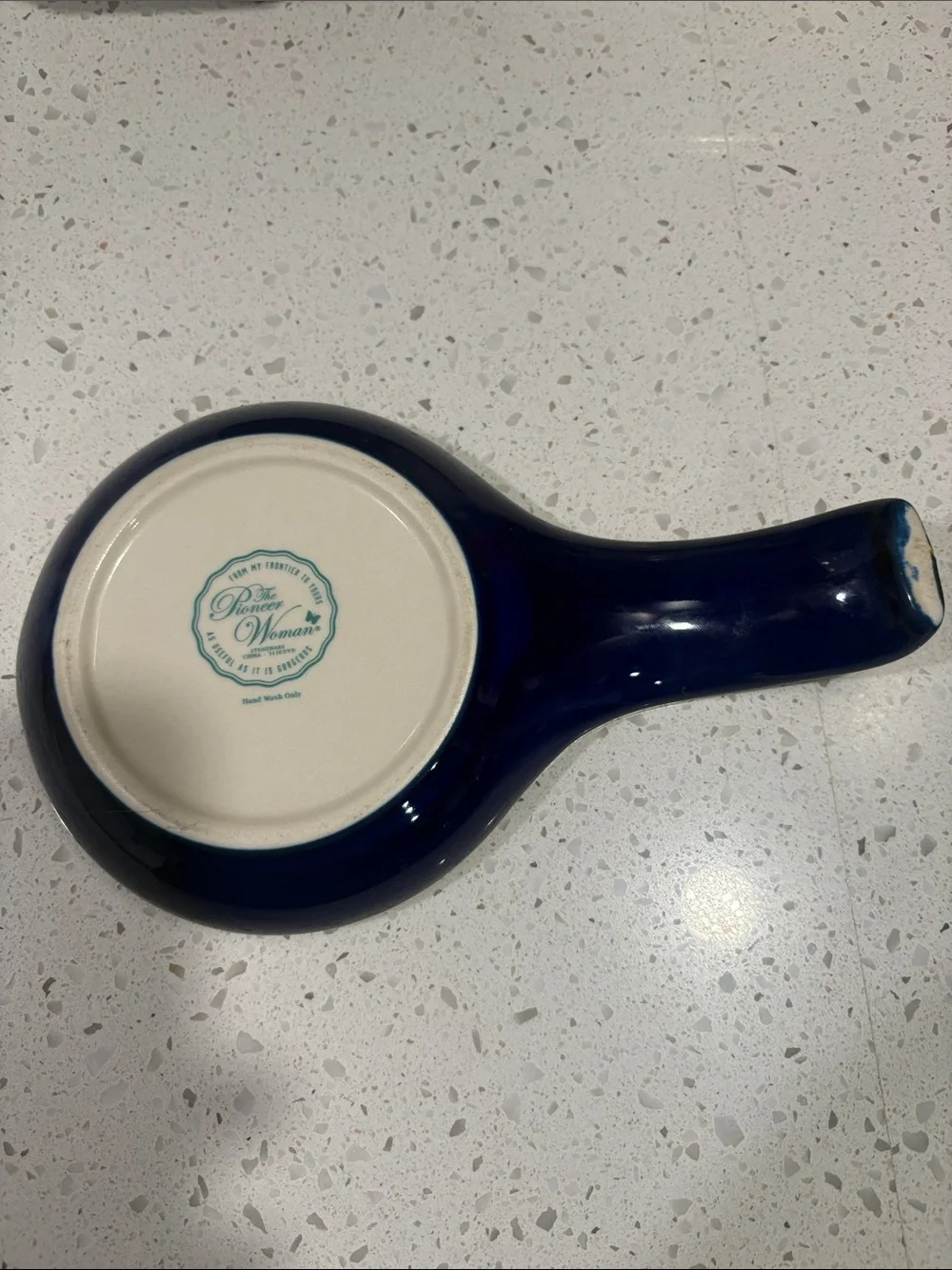 Make Life Delicious Blue Floral Spoon Rest